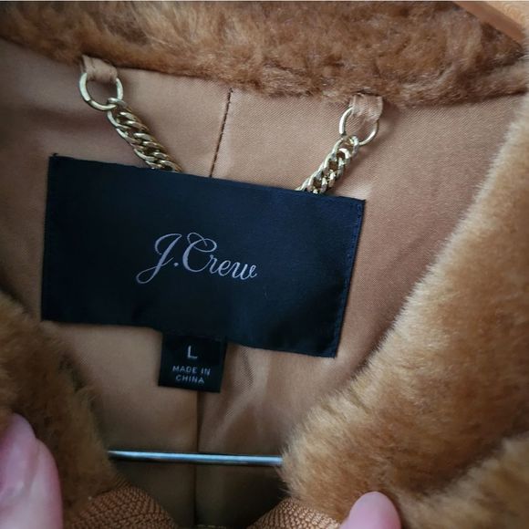J.Crew Collection Zip Up Plush Faux Fur Teddy Coat - Picture 7 of 11